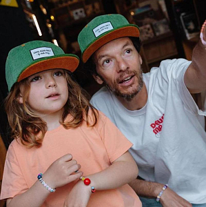 Бейсболка вельветовая Hello Hossy "Flat Brim Sweet Kiwi", спелое киви